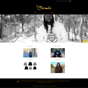 An full screen image of Rutendo Apparel website